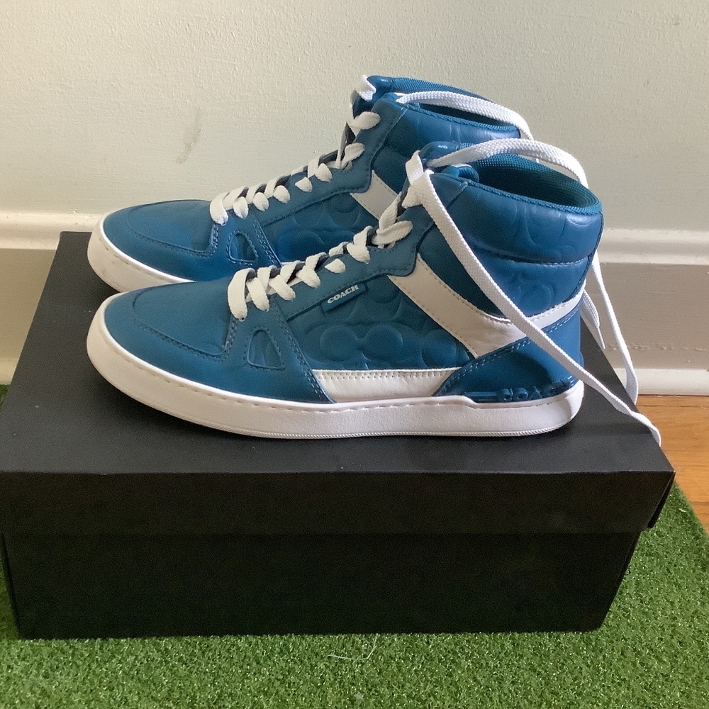 Coach high top sneakers Size: 7 “blue jay”